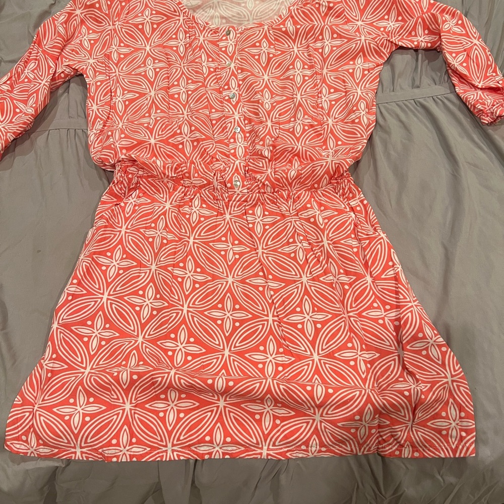 Coral dress/cover up size small